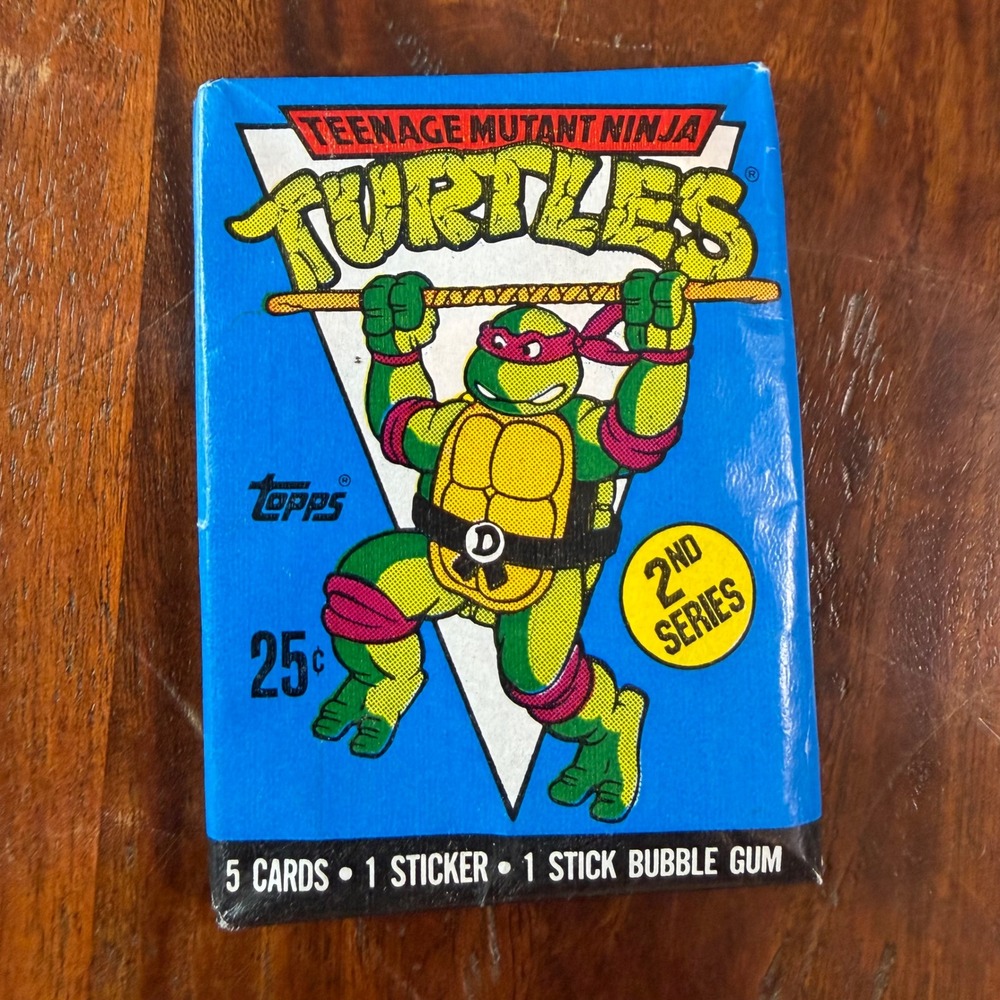 1990 Topps Teenage Mutant Ninja Turtles Series 2 Sealed Wax Pack TMNT Movie Card